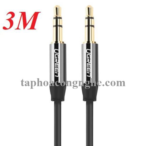 Ugreen 30555 3M màu Đen Cáp âm thanh 2 đầu 3.5mm dương mạ vàng AV139 30030555
